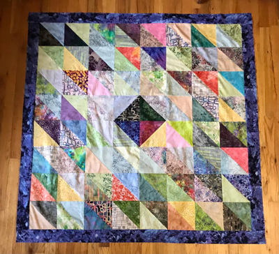 Batik quilt with border www.dlstewart.com