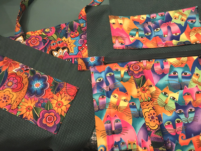 Laurel Burch cat fabrics for handbag www.dlstewart.com