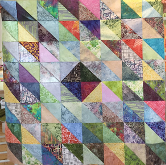 Half Square Triangle Quilt by Dawn Stewart www.dlstewart.com