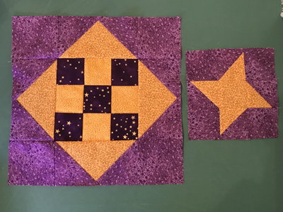 Purple Star quilt blocks www.dlstewart.com