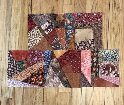 Crazy Quilt Table Topper 5 blocks www.dlstewart.com