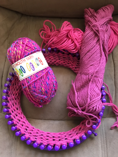 Bright Pink Knitted Hat www.dlstewart.com