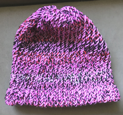 Strawberry Jam Hat - Loom Knitted www.dlstewart.com