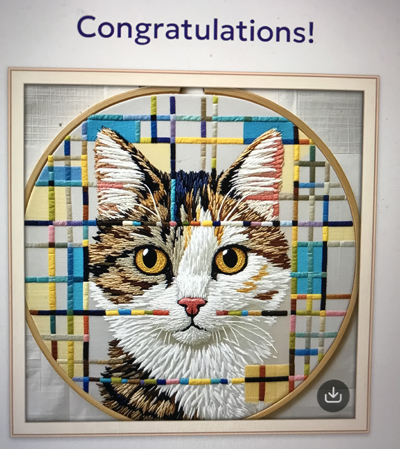 Jigsaw Puzzle Cat Embroidery www.dlstewart.com