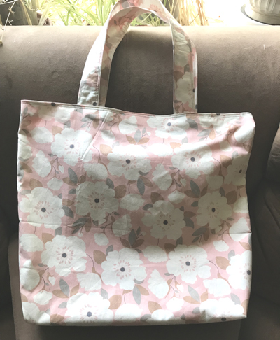 Pink Floral Tote Bag www.dlstewart.com