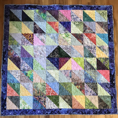 Batik Quilt Half Square Triangles www.dlstewart.com